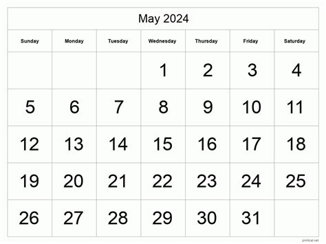 May 22 Printable Calendar